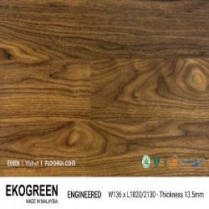 Sàn Gỗ Óc Chó - Engineered Ekogreen E6806 Walnut Dài 2.13m